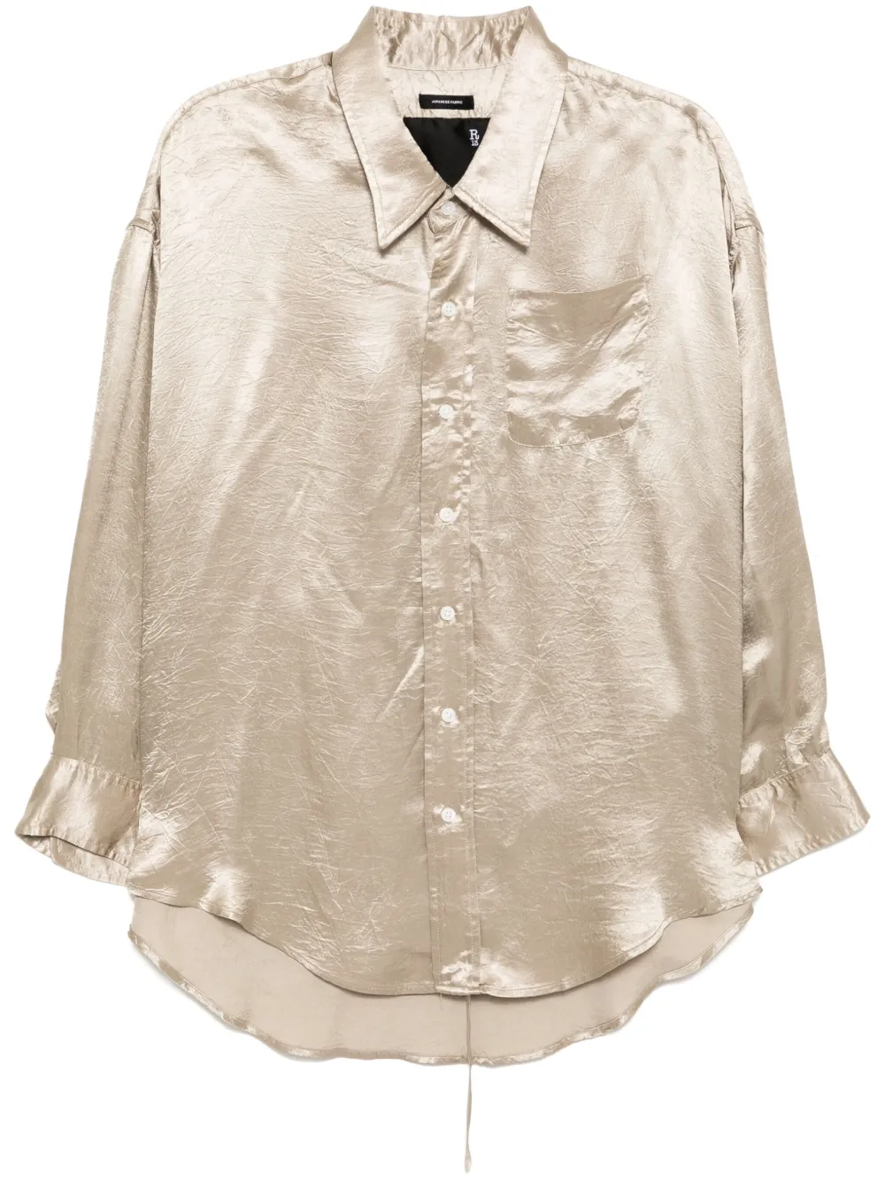R13 Blouse met lage hals Beige