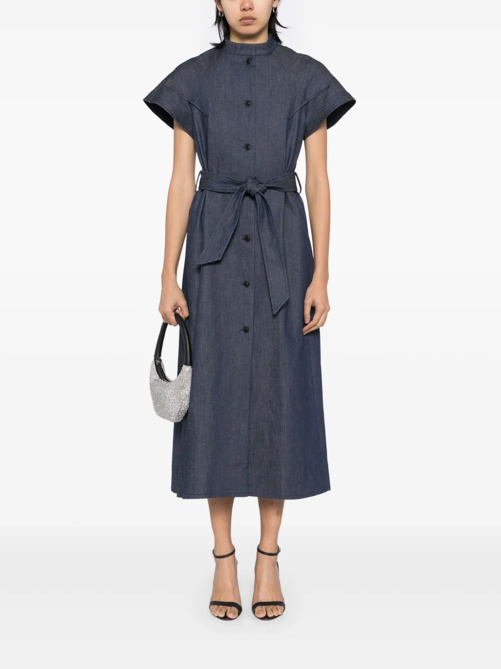 Martin Grant Blousejurk met kapmouwen - Blauw