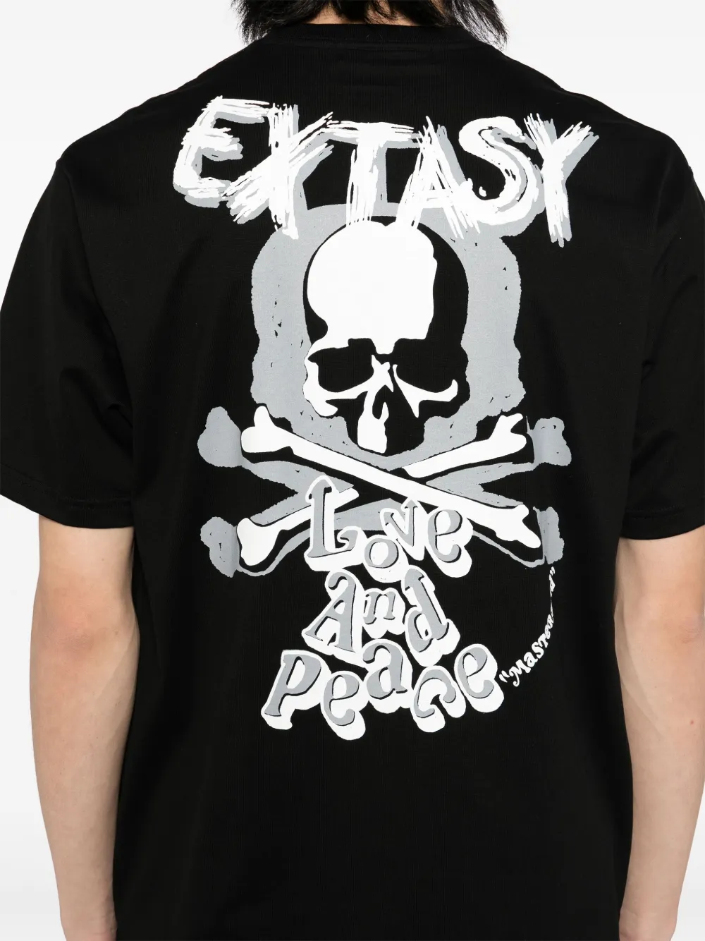 Mastermind Japan T-shirt met grafische print Zwart
