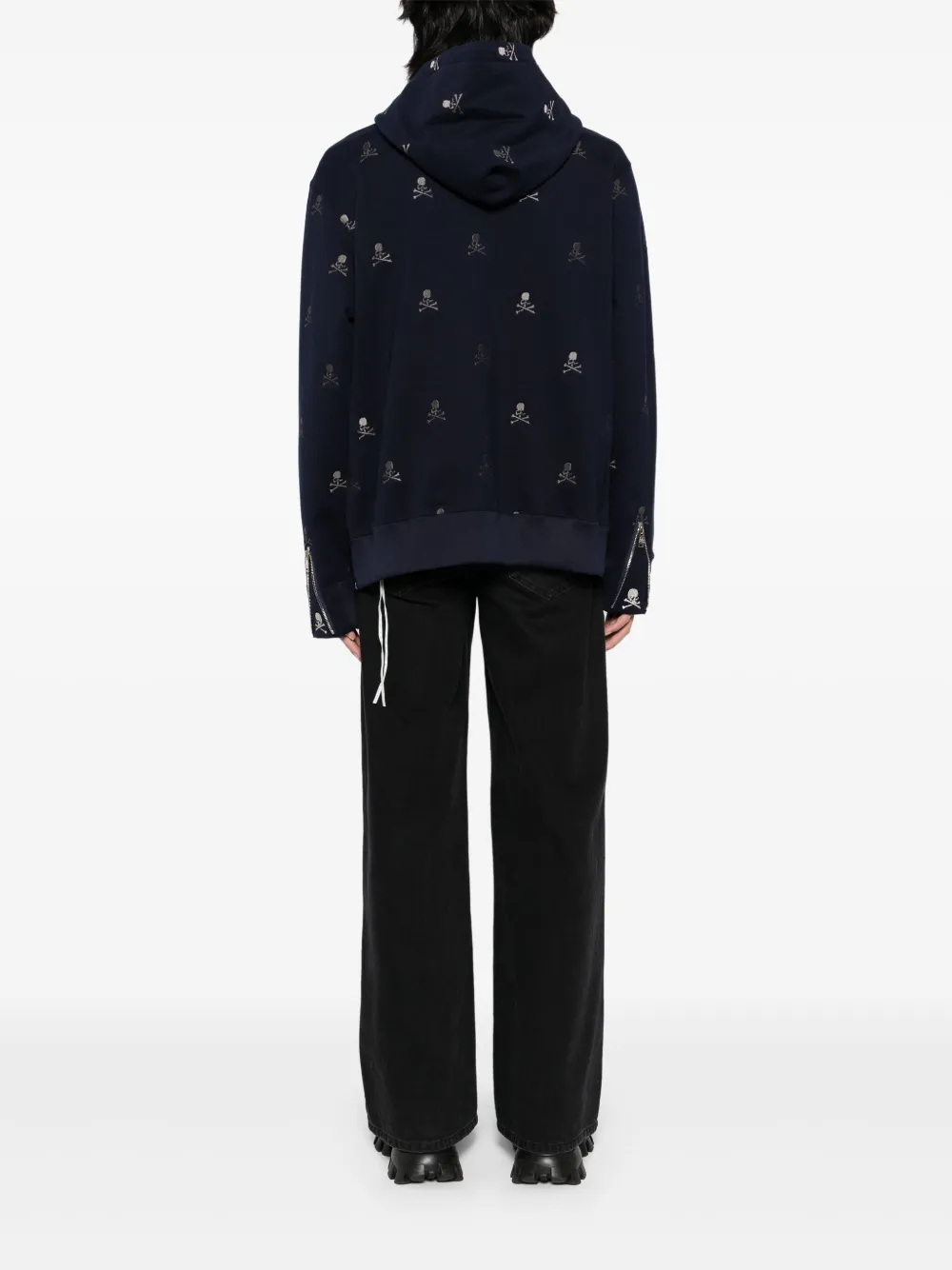 Mastermind Japan Hoodie met geborduurd logo Blauw