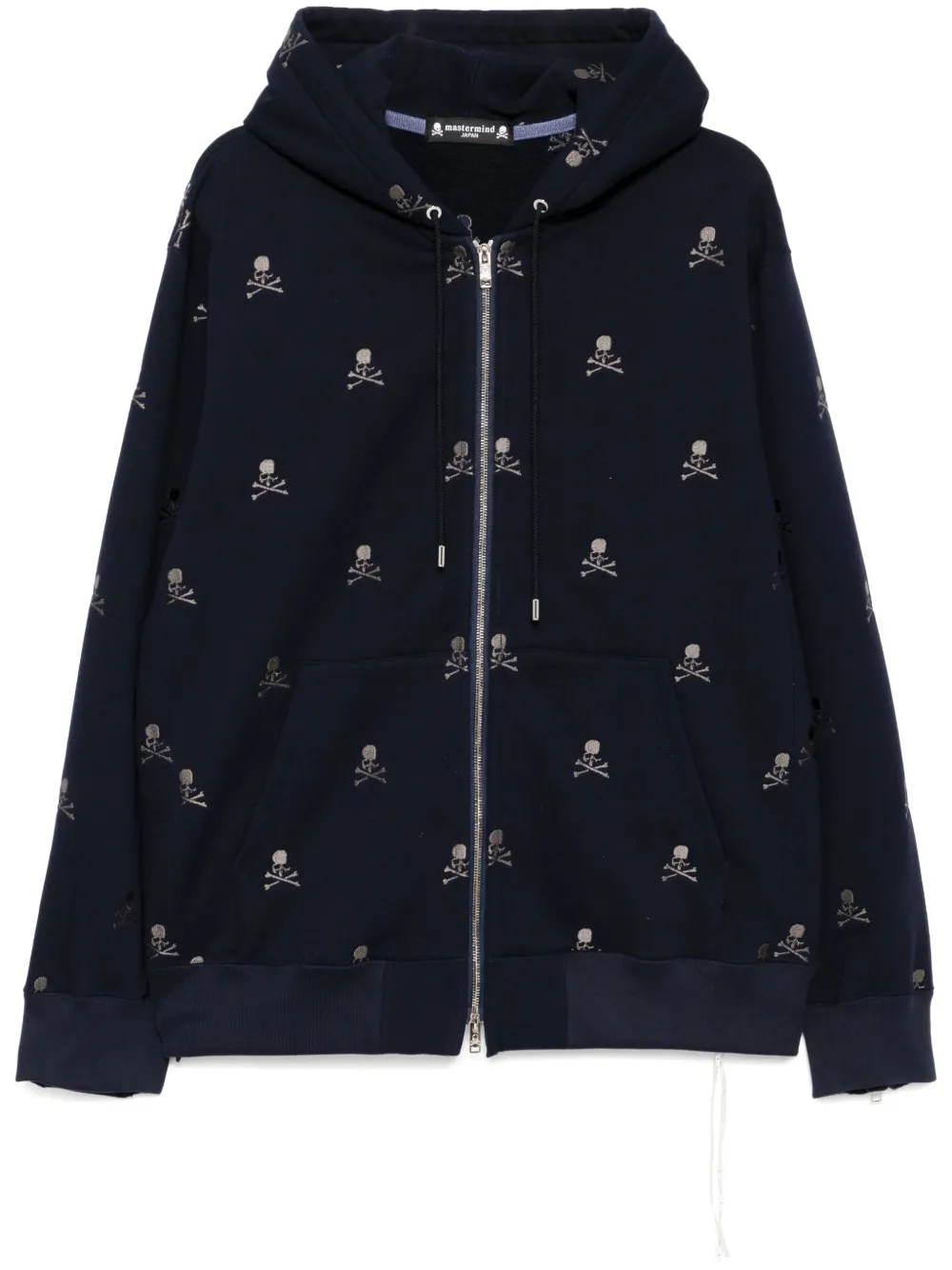 Mastermind Japan Hoodie met geborduurd logo Blauw