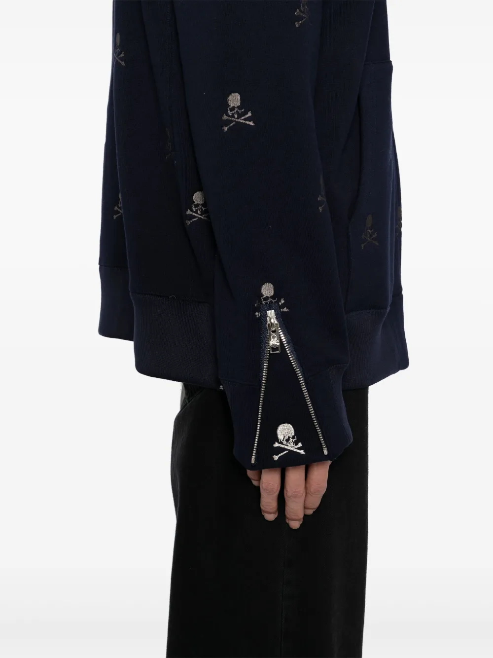 Mastermind Japan Hoodie met geborduurd logo Blauw