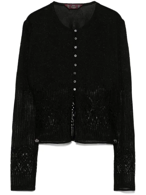 John Galliano Pre-Owned 1990s lamé open-knit cardigan