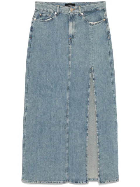7 For All Mankind falda de mezclilla larga