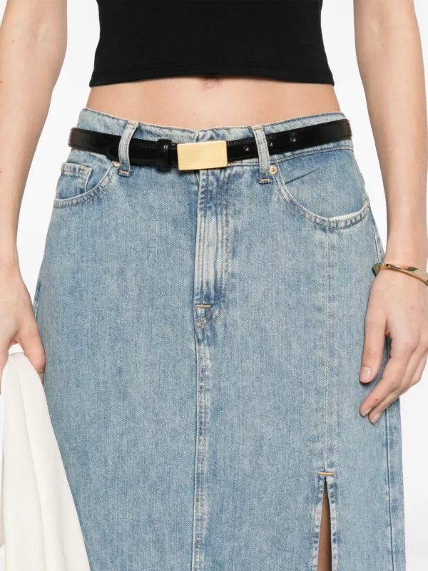 【AAKE】OBITON MAXI SK sutton-side-zip-a-line-denim-