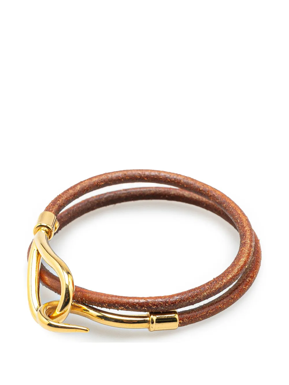 Hermès Pre-Owned 2000-2024 Gold Plated Jumbo Hook Bracelet costume bracelet | Image 2