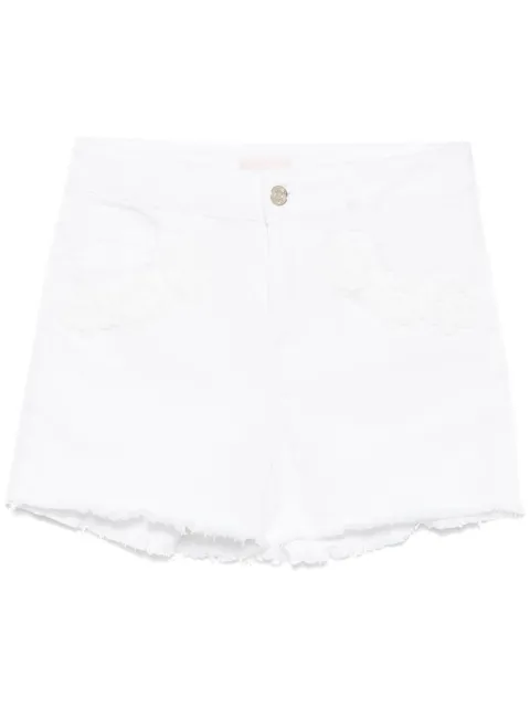 LIU JO shorts con flores de crochet