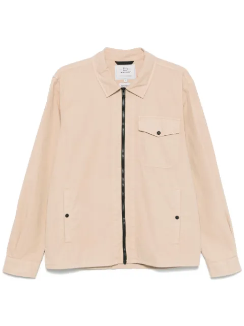 Woolrich sobrecamisa con tejido de gabardina