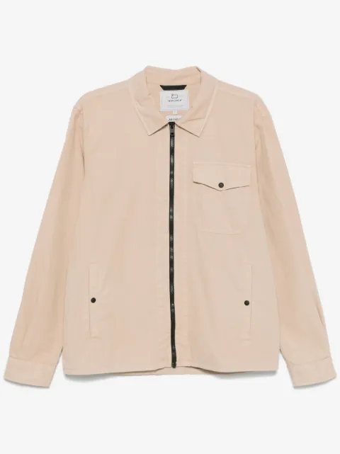Woolrich gabardine-weave overshirt