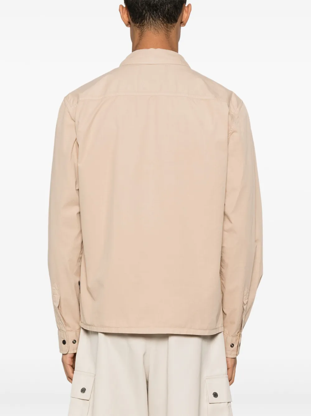 Woolrich Overshirt met gabardine weving Beige