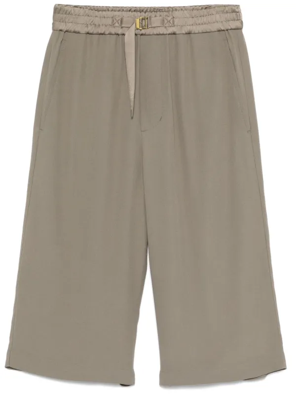 Ami Paris Crepe Shorts in Grey
