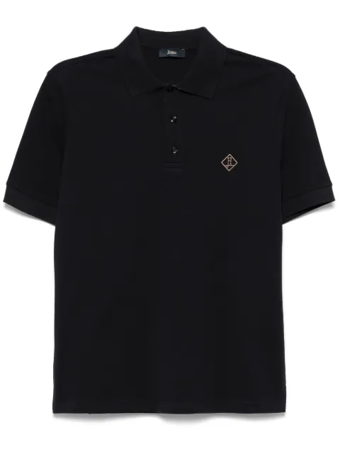 Herno playera tipo polo con logo bordado