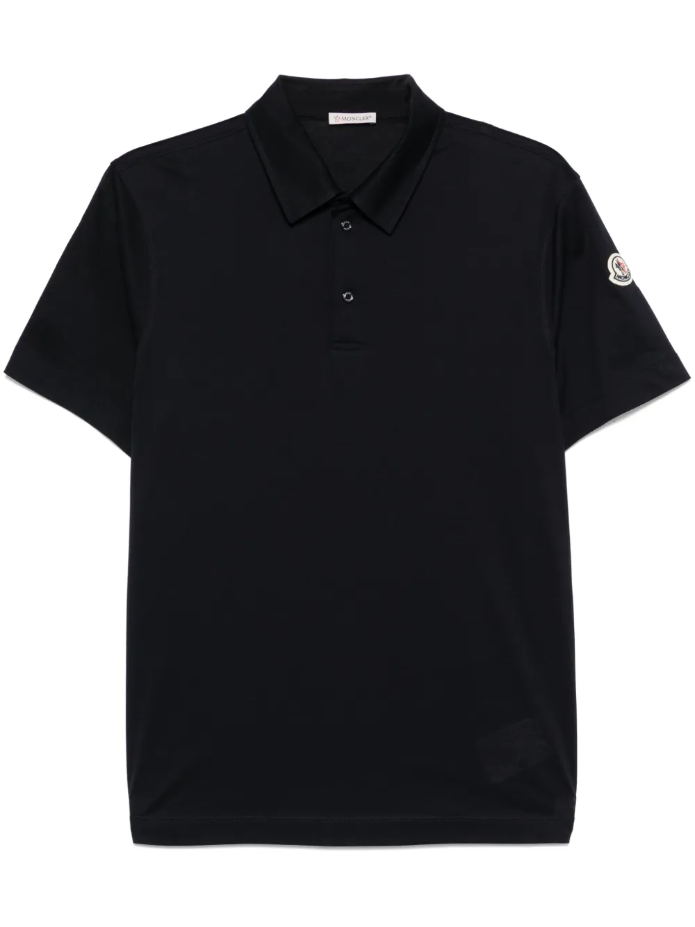 Shop Moncler Cotton Polo Shirt In Blau