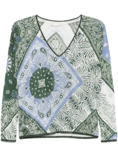 LIU JO top con motivo bandana en jacquard