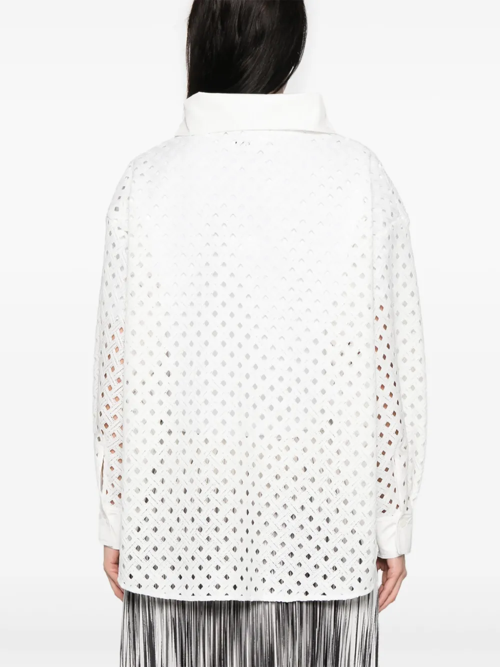 Herno Opengewerkt blouse Wit