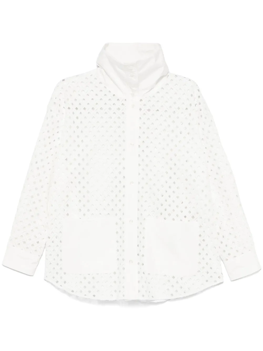 Herno camisa con diseño calado | blanco | Image 1