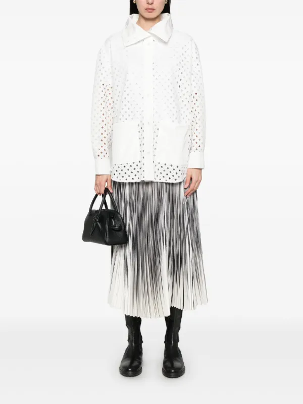 Herno Openwork Shirt | White | FARFETCH PL