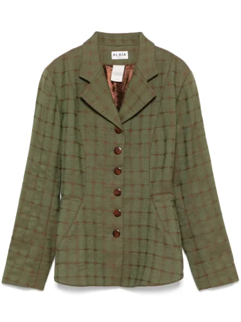 Alaïa Pre-Owned 格纹夹克（1980年典藏款）