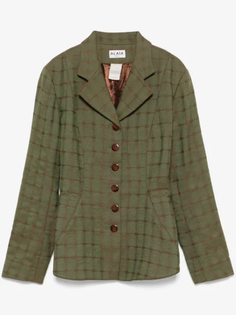 Alaïa Pre-Owned 1980 checked jacket