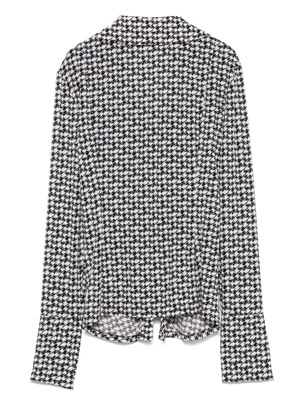 Patrizia Pepe Blouse met pied-de-poule print - Zwart