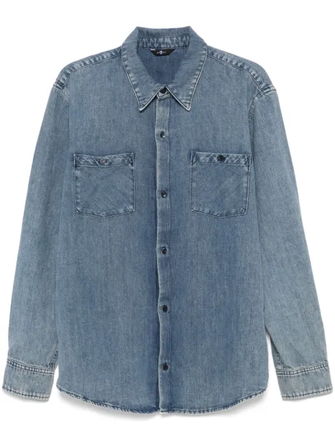 7 For All Mankind camisa de mezclilla