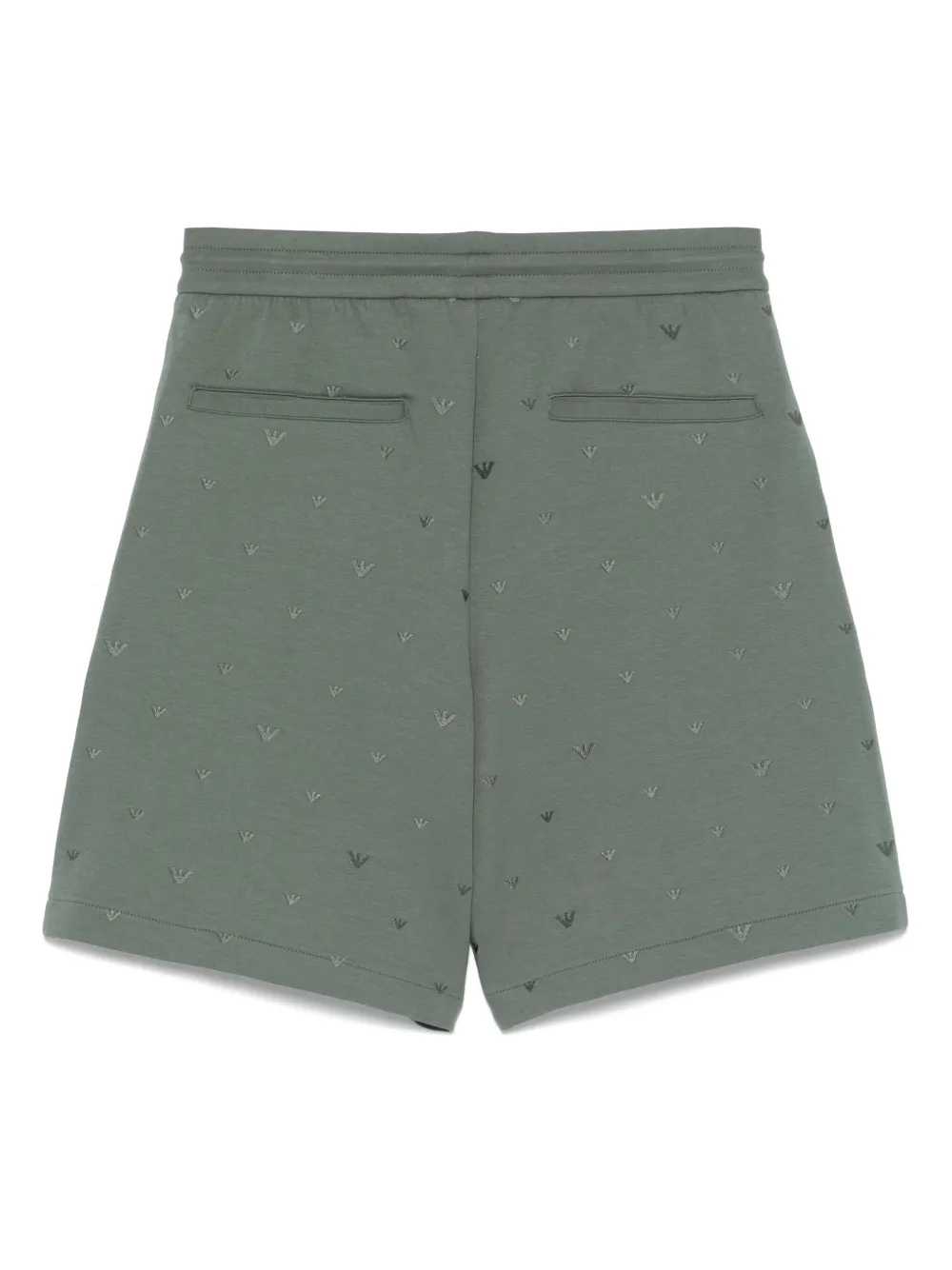 Emporio Armani Shorts met geborduurd logo - Groen