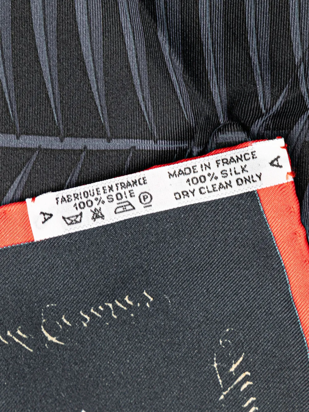Pre-owned Hermes 20th Century Fleurs De L'opera Silk Scarf Scarves In Black