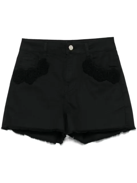 LIU JO shorts con flores de crochet