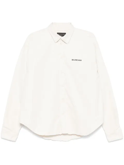Balenciaga embroidered-logo shirt