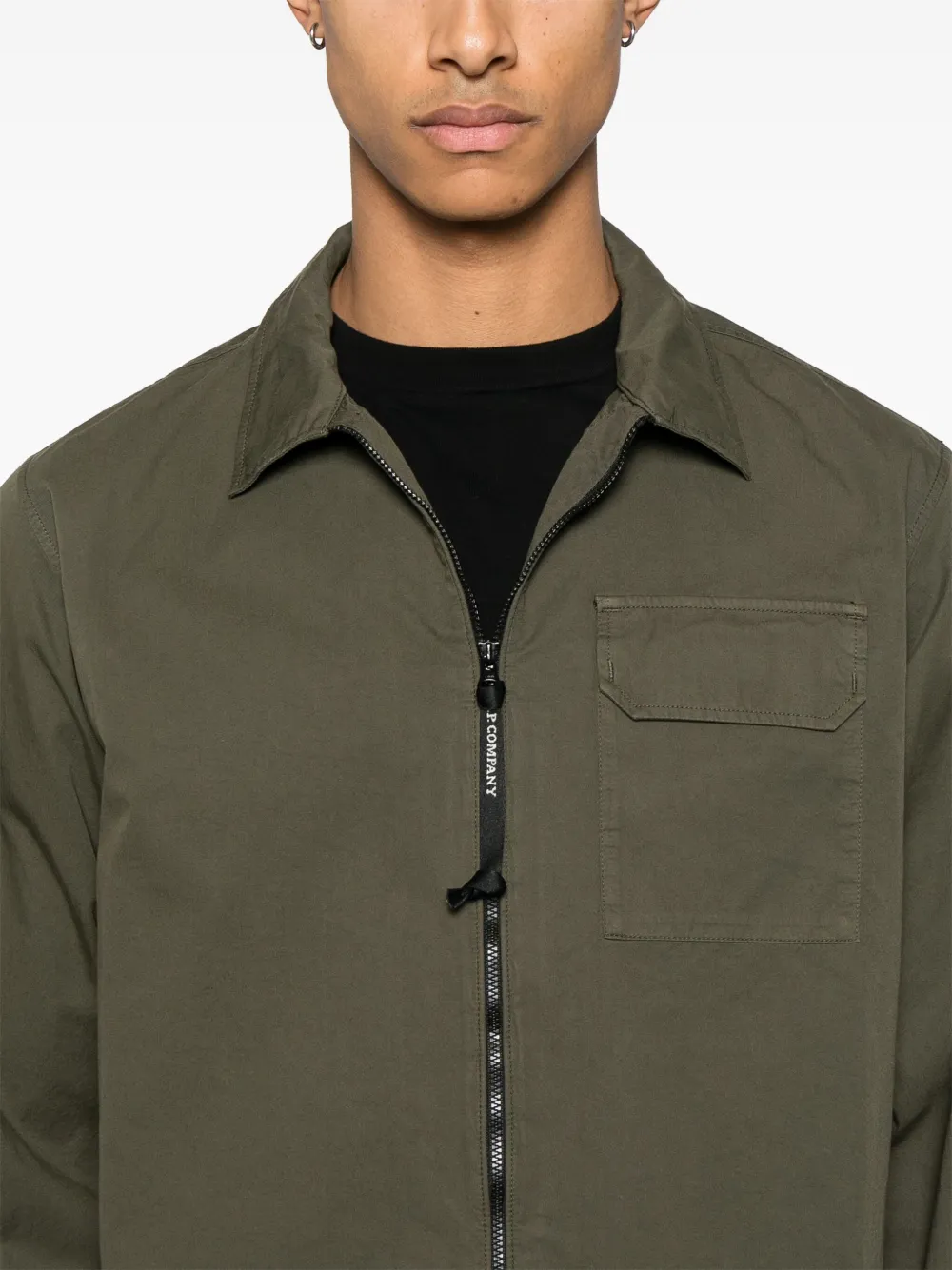 C.P. Company Shirtjack met rits Groen