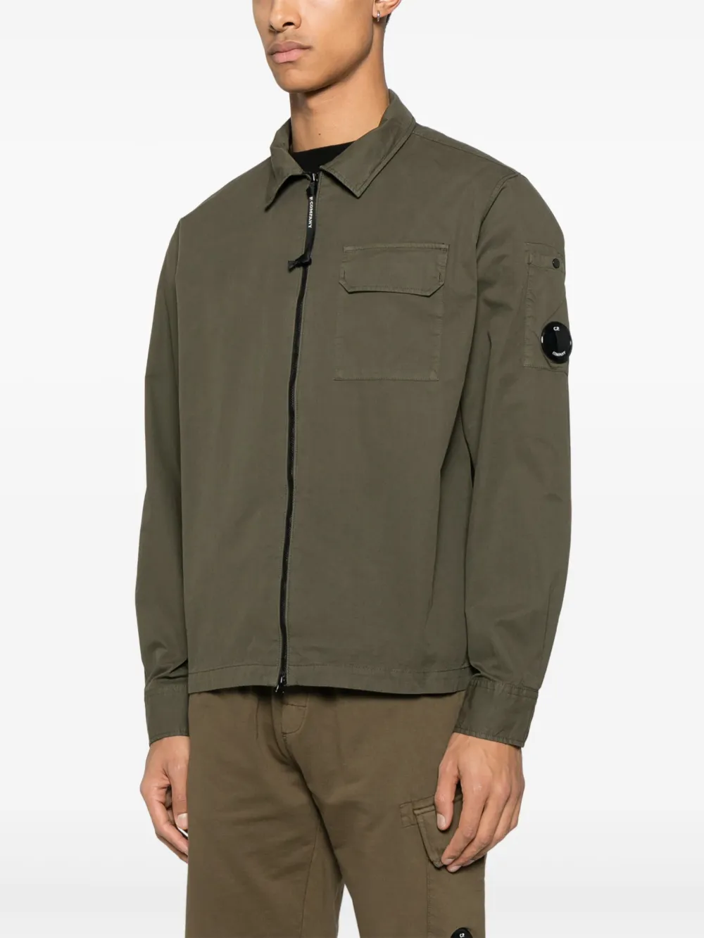 C.P. Company Shirtjack met rits Groen