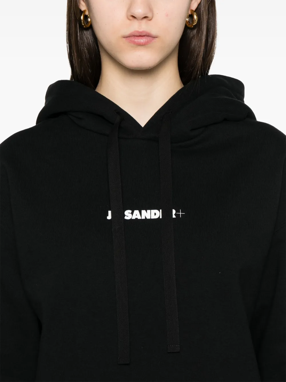 JIL SANDER+ Hoodie met logoprint Zwart