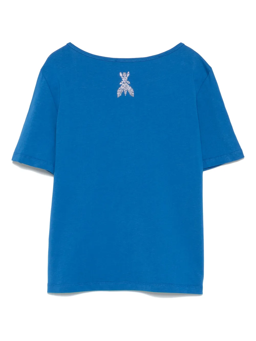 Patrizia Pepe T-shirt verfraaid met kristallen - Blauw