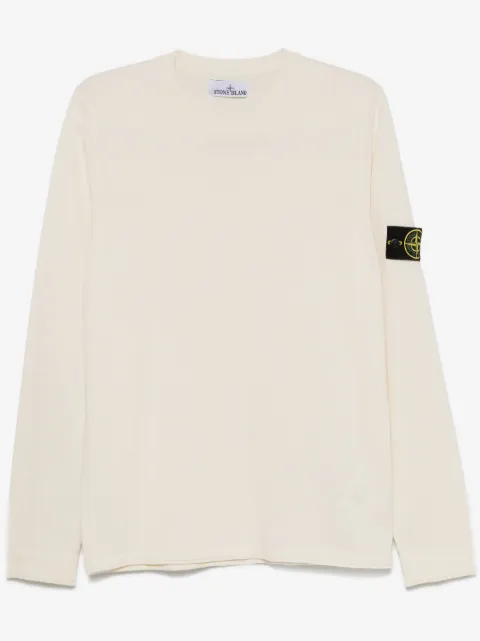 Stone Island logo-patch crew-neck sweater