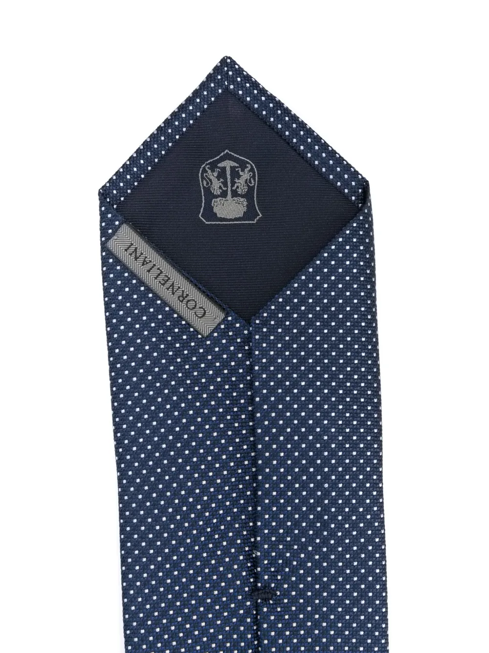 Corneliani Stropdas met jacquard - Blauw