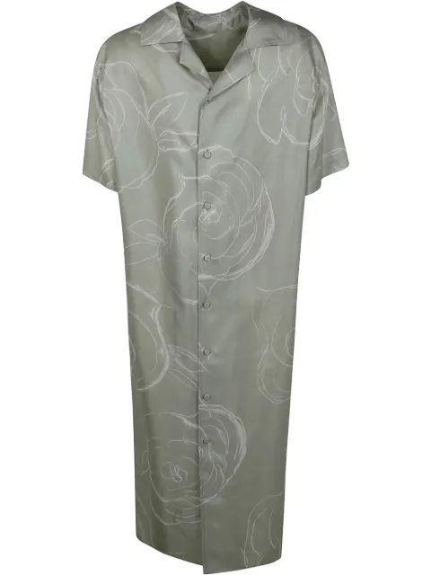 Marni vestido camisero con estampado floral