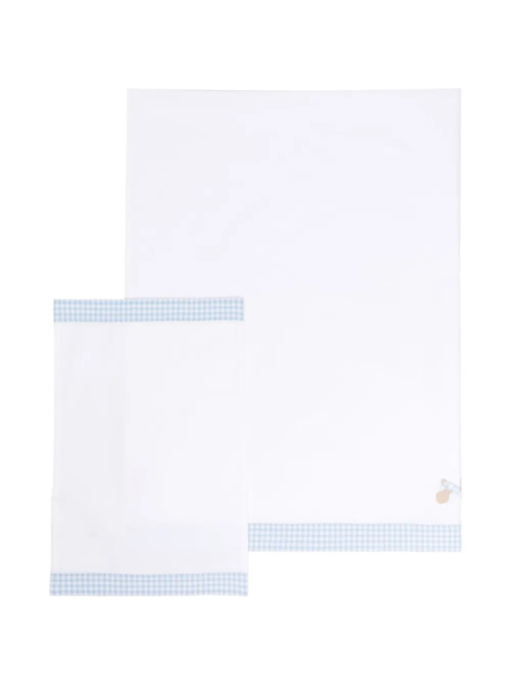 Il Gufo Laken met geborduurd logo (115 cm x 85 cm) Wit