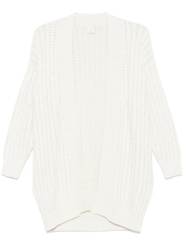 Eleventy Metallic-threading Cardigan in Neutrals