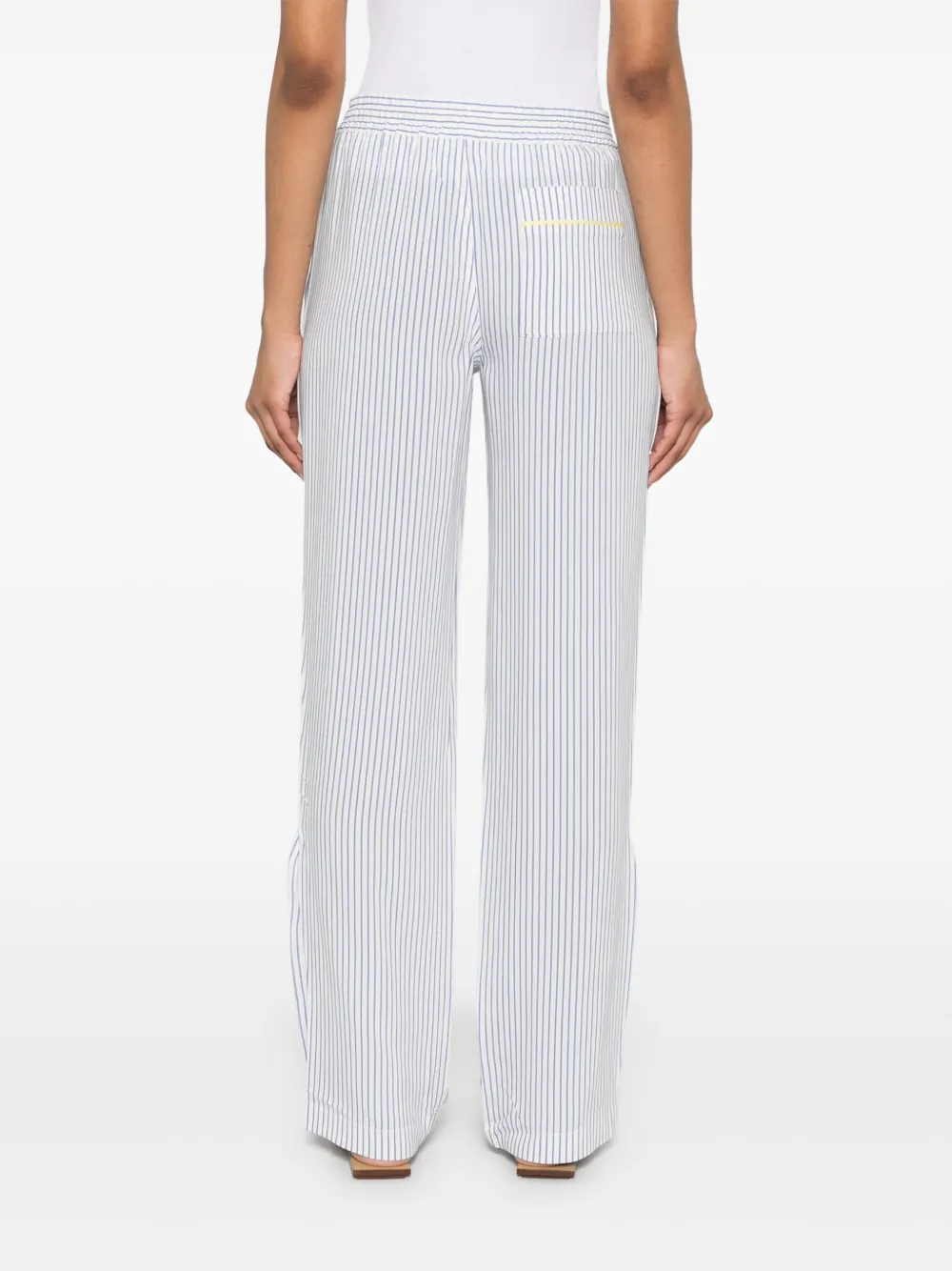 Victoria Beckham Gestreepte pyjamabroek Wit