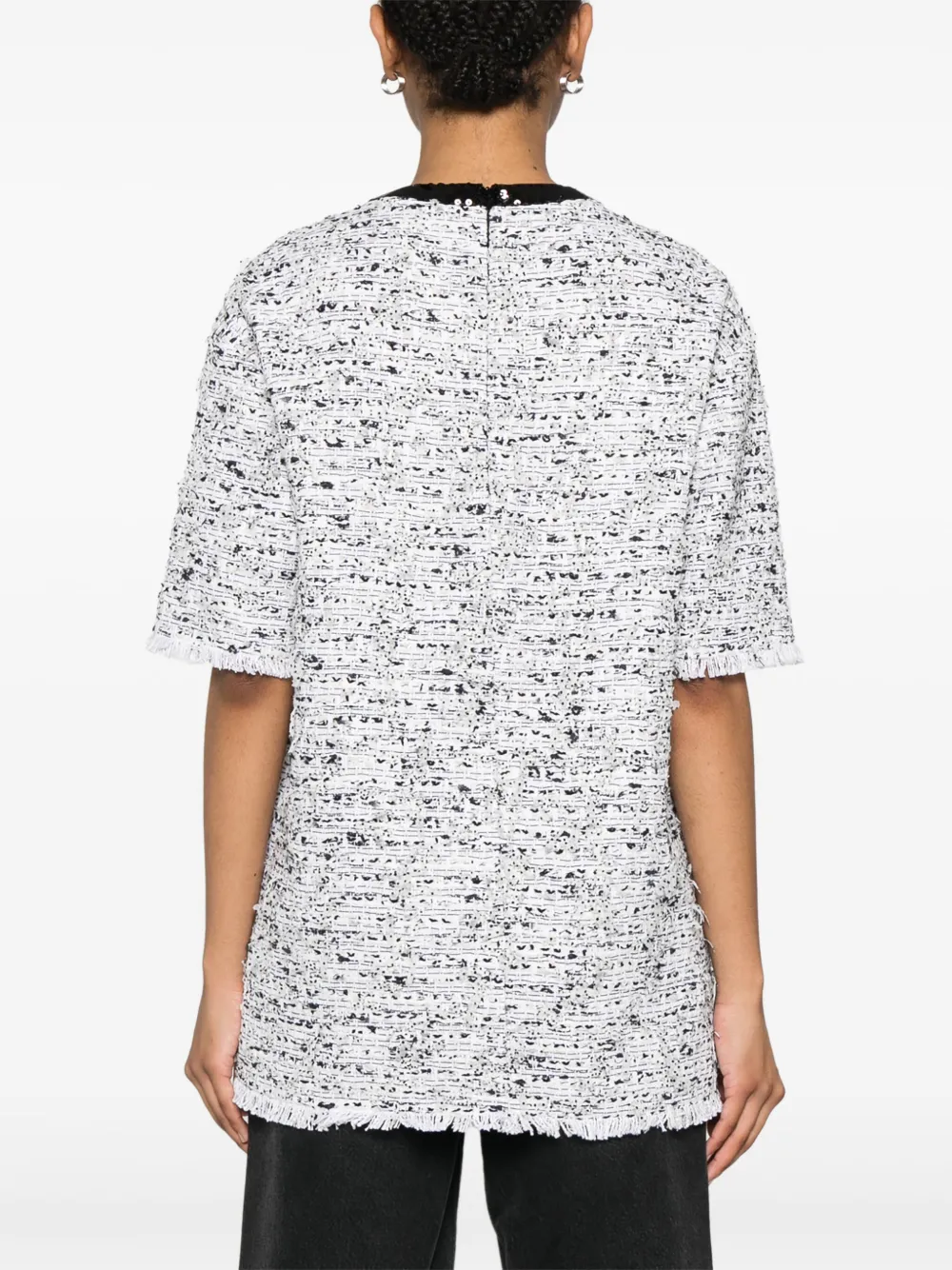 Balmain Tweed top Wit