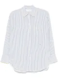 Victoria Beckham striped pajama-style shirt - White