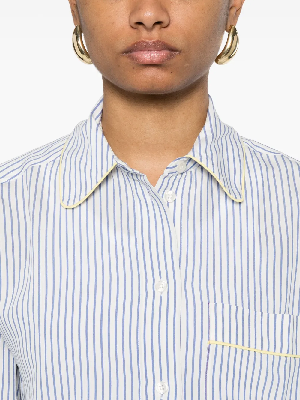 Victoria Beckham Gestreepte blouse Wit