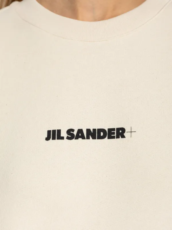 Jil Sander logo-print Sweatshirt | Neutrals | FARFETCH RO