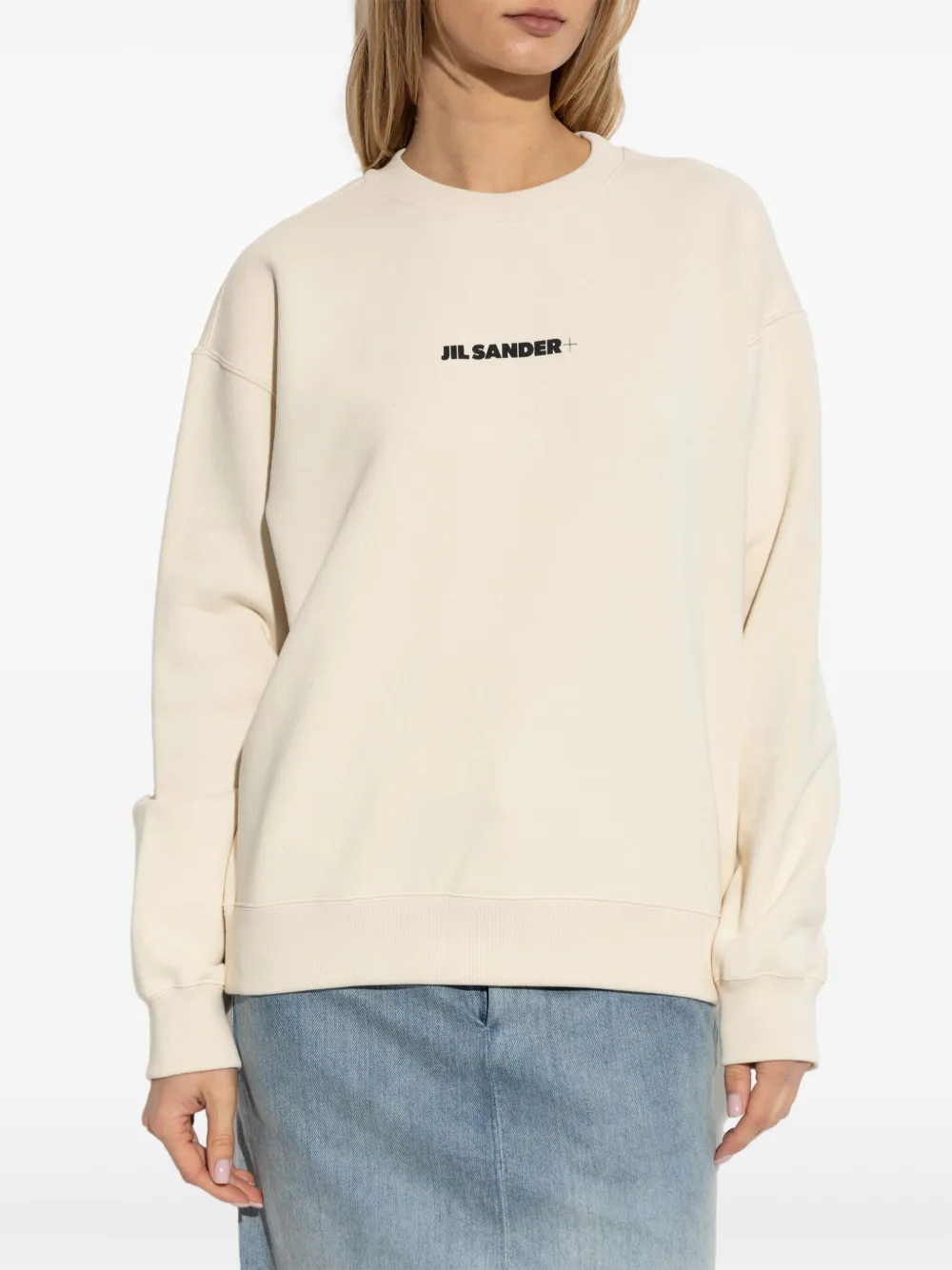 Jil Sander Sweater met logoprint Beige