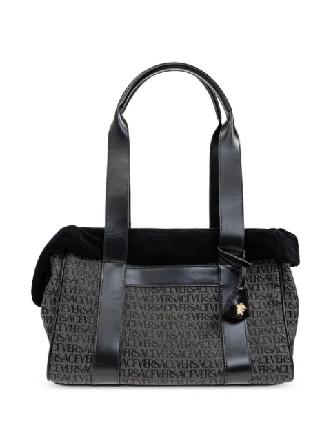 Versace bolsa para mascotas con logo estampado