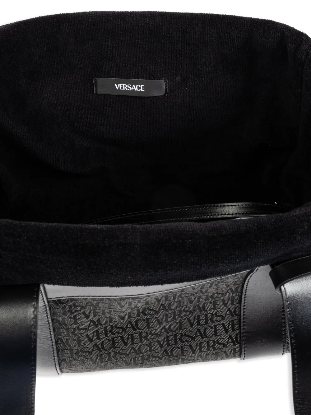 Versace Dierendraagtas met logoprint Zwart