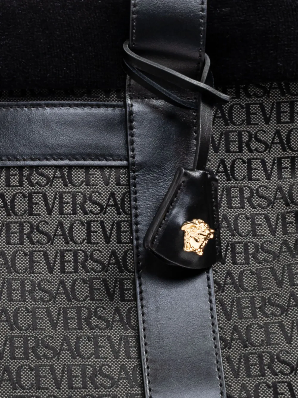 Versace Dierendraagtas met logoprint Zwart