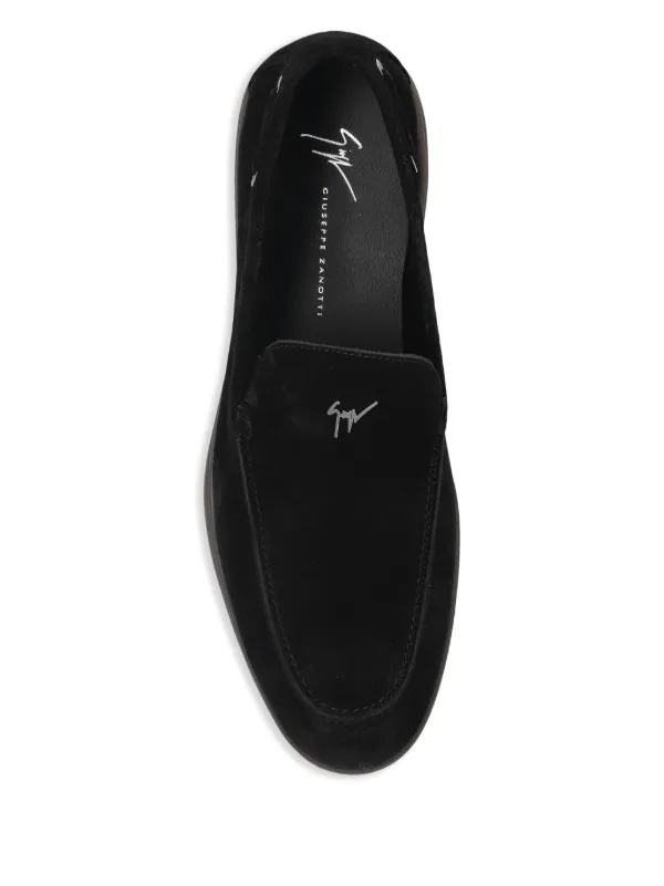 Giuseppe Zanotti Suede Loafers | Black | FARFETCH display picture 3