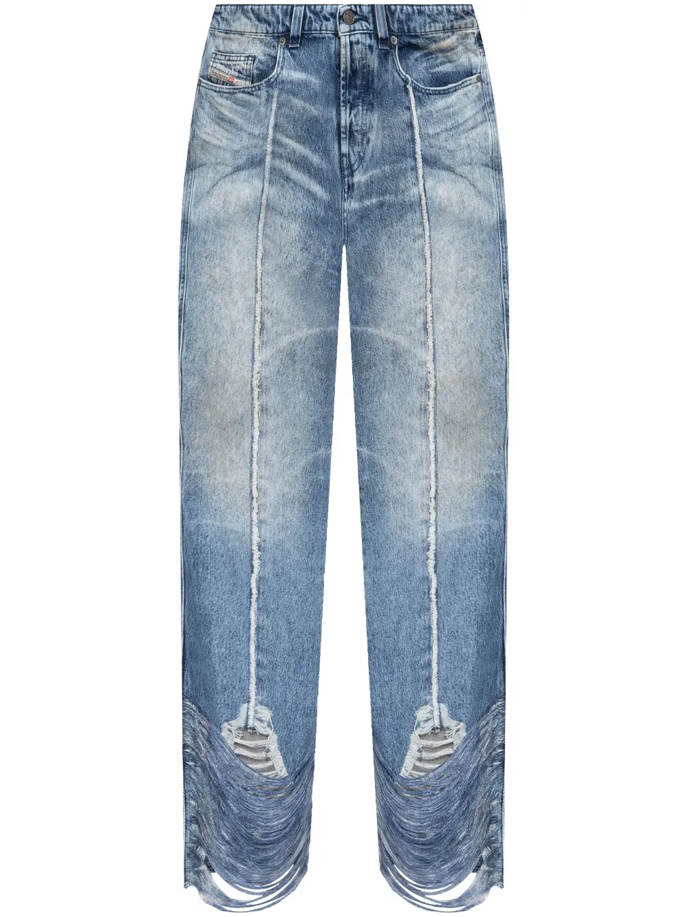 Diesel '1998 D-buck 0cmbm' Denim Trousers In Blau
