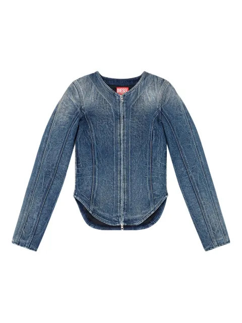 Diesel veste en jean à fermeture zippée